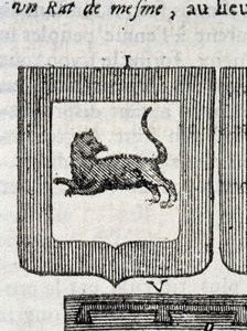 Wapen van het Italiaanse Infanterieregiment in "La Vraye and Perfect Science of Arms or the Armorial Index" door Pierre Palliot door French School