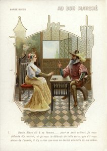 Blauwbaard, sleutel vasthoudend