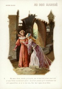 Blauwbaard, twee dames kijken