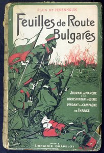 Boekomslag van een oorlogscorrespondentendagboek tijdens de Balkanoorlogen van 1912-13, 1913 door French School