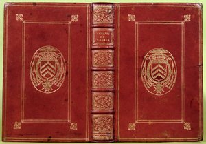 Boekomslag van de Annalen van Tacitus met het wapen van Armand-Jean du Plessis, Kardinaal Richelieu (1585-1642) (rood leer & goud) door French School