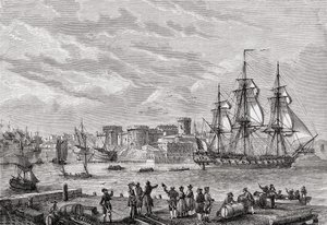 Brest in 1791, gegraveerd door Le Breton, uit 