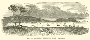 Brits squadron rond Kaap Francais