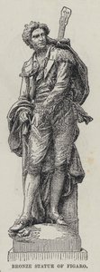 Bronzen standbeeld van Figaro door French School