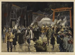 Begrafenis van de keizerin-weduwe van Japan, 1897 door French School