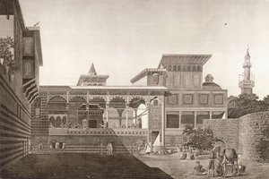 Caïro: Uitzicht op het Interieur van het Huis van Osman Bey door French School