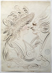 Calligrafie: Profielportretten rond 1780 door Bernard de Paris