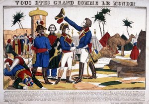 Campagne (Expeditie) van Egypte (1798-1801) geleid door Napoleon Bonaparte in 1799. Afbeelding van Epinal door French School