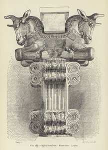 Kapiteel uit Susa, vooraanzicht, Louvre