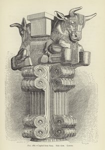 Kapiteel uit Susa, zijaanzicht, Louvre