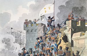 Verovering van het keizerlijke fort in Algiers in 1830 door French School