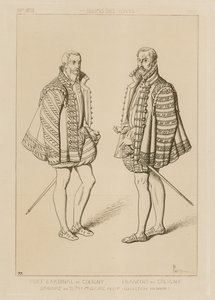 Kardinaal Odet de Coligny (1517-1571) en François de Coligny (1557-1591) door French School