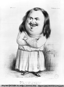 Karikatuur van Honoré de Balzac (1799-1850) illustratie uit 
