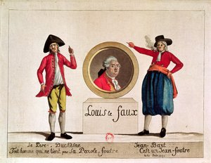 Karikatuur van Lodewijk XVI, Louis le Faux, uit Le Pere Duchesne, juni 1791 door French School