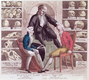 Karikatuur van William Pitt de Jongere (1759-1806) en Gustav IV Adolf (1778-1837) die Sr. Franz Joseph Gall (1758-1828) bezoeken, 1806