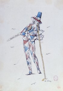 Satirische karikatuur van Franse aristocratische emigranten, c.1792 door French School