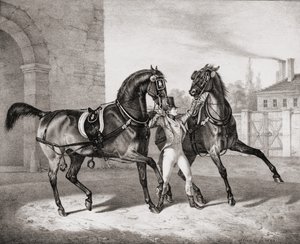 Koetspaarden voor de koning van Engeland, 1836