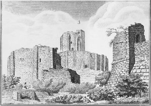 Kasteel van Gisors, Normandië, begin 19e eeuw door French School