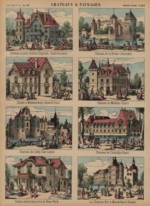 Kastelen en landschappen door French School