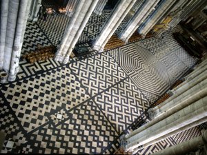 Kathedraal van Amiens: doolhof op de grond (Somme 80)