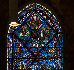 Kathedraal van Chartres, glas-in-lood: het leven van Jozef, detail door French School