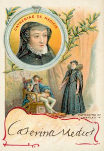 Catherine de Medici en haar echtgenoot, Karel IX van Frankrijk door French School