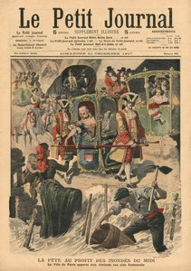 Viering gegeven door de stad Parijs ten behoeve van de overstromingsslachtoffers in Zuid-Frankrijk, illustratie uit 