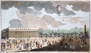 Viering van de Bastille-dag, 14 juli op de Champs Elysees, Parijs in 1801 door French School