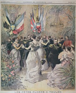 Vieringen ter ere van het bezoek van de Russische vloot in Toulon, omslag van Le Petit Journal, 21 oktober 1893