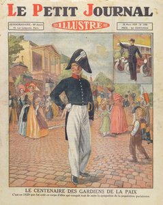 Eeuwfeest van de Gardiens de la Paix, omslagillustratie van Le Petit Journal, 24 maart 1929