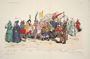 Ceremonie des Cendres Politique, uit La Caricature, uitgegeven in 1833
