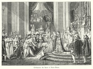 Ceremonie van de Kroning in de Notre-Dame door French School