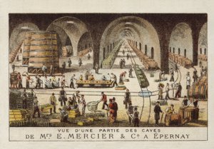 Champagnekelders van E Mercier & Co, Epernay, Frankrijk