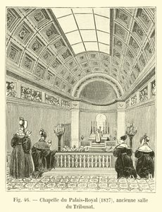 Kapel van het Palais-Royal, 1827, voormalige zaal van het Tribunaat door French School