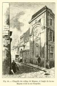 Kapel van het college van Mignon, op de hoek van rue Mignon en rue Serpente door French School