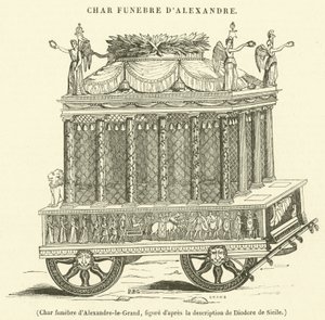 Lijkwagen van Alexander de Grote door French School