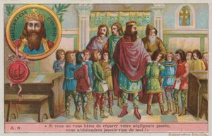 Karel de Grote, stichter van het Karolingische Rijk (768-814) door French School