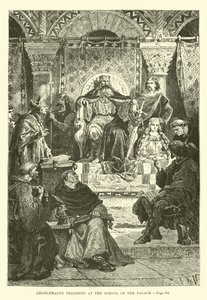 Karel de Grote presideert op de School van het Paleis door French School