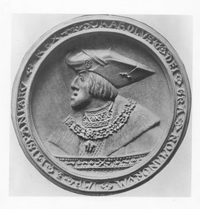 Karel V, Heilige Roomse Keizer (hout) door French School