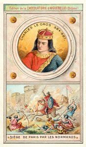 Karel de Dikke en de belegering van Parijs door de Vikingen, 885-886 door French School