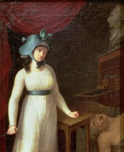 Charlotte Corday (1768-93) en de moord op Jean Paul Marat (1743-93) in zijn bad