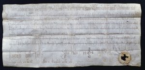 Handvest ondertekend door Hugues I Capet (941-996), Koning van Frankrijk, 988