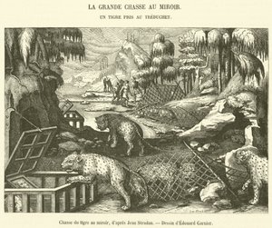 Chasse du tigre au miroir door French School
