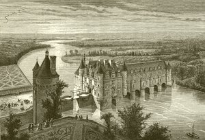 Chateau de Chenonceaux door French School