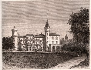 Chateau de Lamartine - 71520 Saint Point - gravure in 