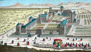 Chateau de Vincennes bij Parijs - in de 18e eeuw door French School