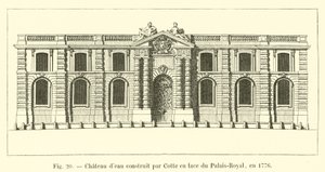 Fontein gebouwd door Cotte tegenover het Palais-Royal, in 1776 door French School