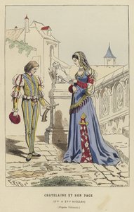 Kasteelvrouwe en haar page, 15e of 16e eeuw