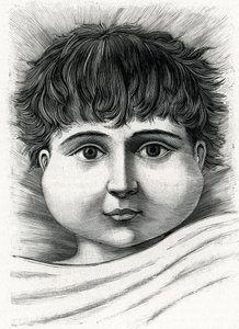 Kind met bof (gravure) 1888