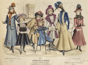 Kinderkostuums, illustratie uit Journaux de Mode, oktober 1898 door French School
